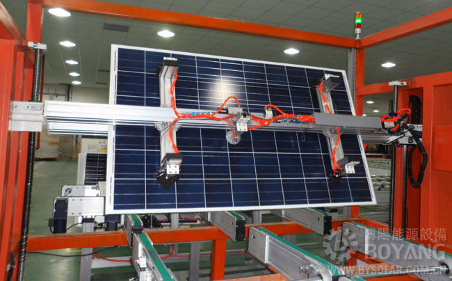 光伏組件生產(chǎn)線-自動翻轉(zhuǎn)人工檢查輸送機